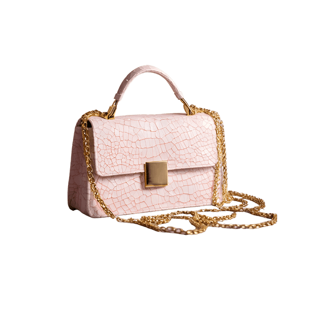 Pink Embossed Crossbody image